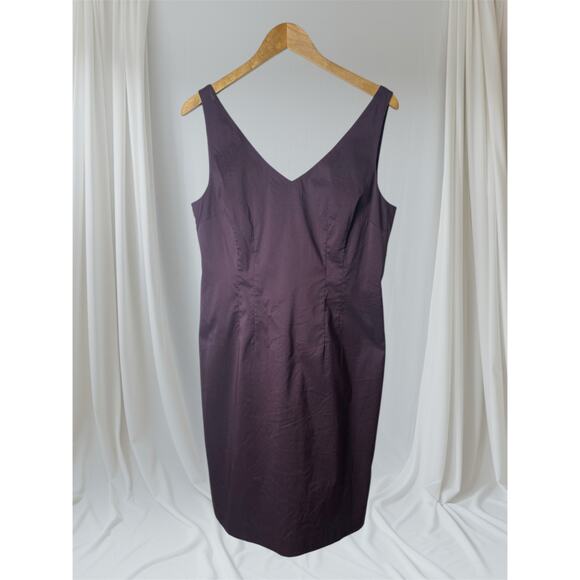 Ann Taylor Purple Lined Lightweight Sleeveless Sheath Dress Women's Size 10 - Picture 1 of 7